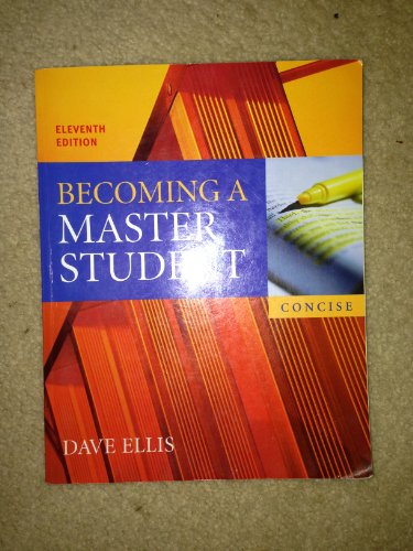 Beispielbild fr Becoming a Master Student: Concise zum Verkauf von Wonder Book
