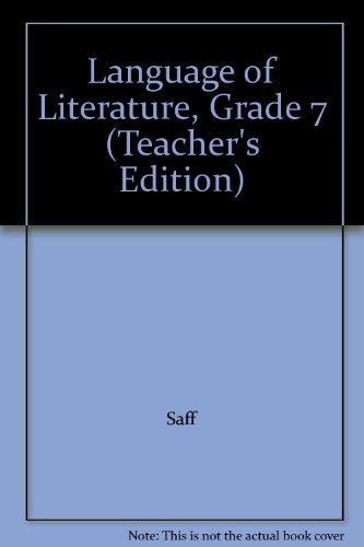 9780618601431: McDougal Littell Language of Literature: Teacher's Edition Grade 7 2006