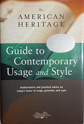 Beispielbild fr The American Heritage Guide to Contemporary Usage And Style zum Verkauf von Hafa Adai Books