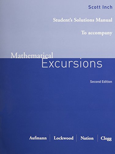 9780618608553: Student Solutions Manual for Aufmann/Lockwood/Nation/Clegg’s Mathematical Excursions, 2nd