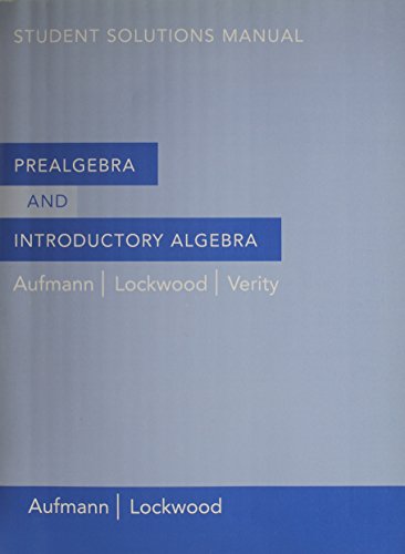 Imagen de archivo de Prealgebra and Introductory Algebra : An Applied Approach a la venta por Better World Books