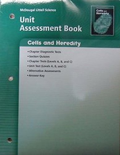 9780618615261: Science Cells & Heredity Unit Assessment Book Grades 6-8