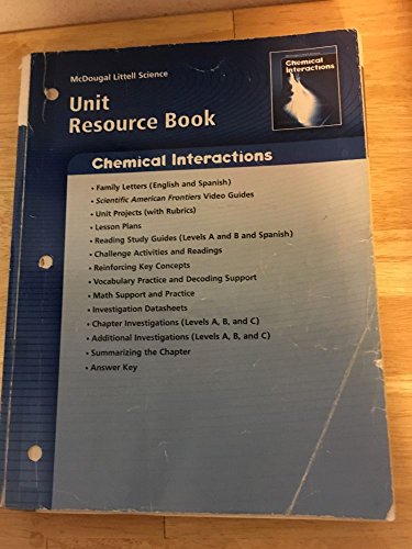 9780618615629: Science Chemical Interactions Unit Resource Book Grades 6-8