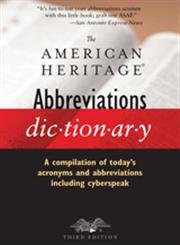 9780618621231: The American Heritage Abbreviations Dictionary
