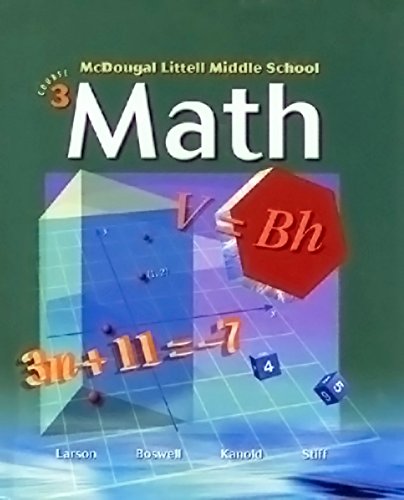 Math, Grade 7 Preparation for the Benchmark Exam: Mcdougal Littell Middle School Math Arkansas (9780618626335) by ML