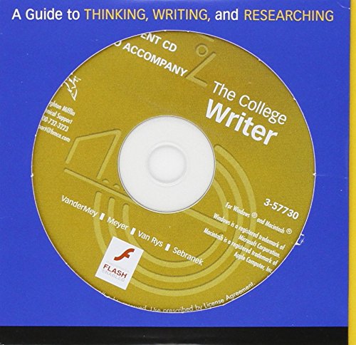 Stock image for CD-ROM for VanderMey/Meyer/Van Rys/Sebranek's The College Writer's Handbook for sale by SecondSale