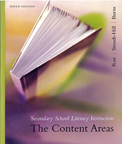 Stock image for Secondary School Literacy Instructions (The Content Areas) for sale by SecondSale