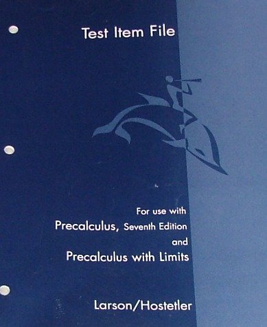 Beispielbild fr Test Item File for use with Precalculus and Precalculus with Limits, 7th zum Verkauf von BooksRun
