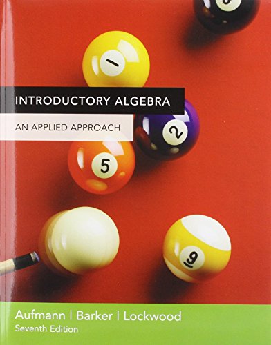 Introductory Algebra: An Applied Approach (9780618658077) by Aufmann, Richard N.
