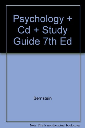 Psychology + Cd + Study Guide 7th Ed (9780618658640) by Bernstein