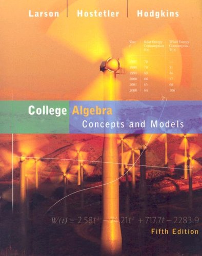 College Algebra Concepts Models, Custom Publication (9780618658787) by Larson, Ron