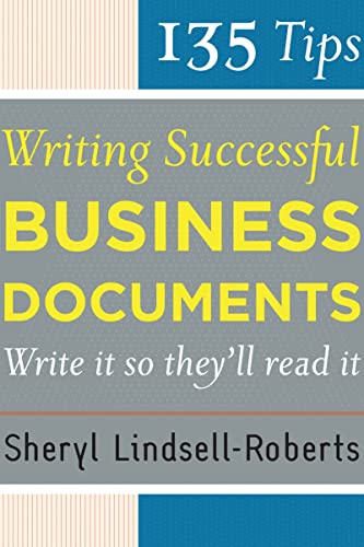 Beispielbild fr 135 Tips for Writing Successful Business Documents zum Verkauf von Better World Books