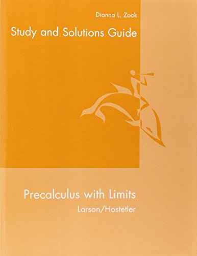 9780618660926: Student Solutions Guide for Larson/Hostetler's Precalculus with Limits