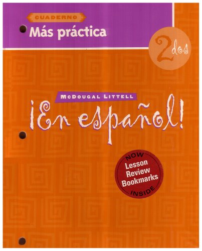 9780618661442: en Espaol!: Ms Prctica Cuaderno (Workbook) with Lesson Review Bookmarks Level 2 [With Lesson Review Bookmarks]: Level 2 Mas Practica Cuaderno