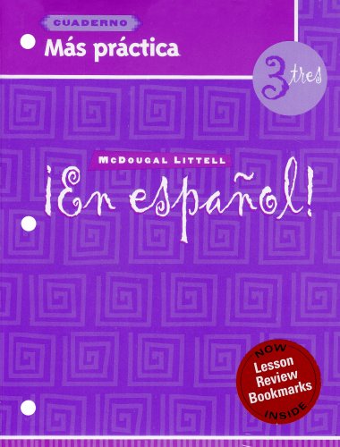 Stock image for En espaol!: Ms prctica cuaderno (Workbook) with Lesson Review Bookmarks Level 3 (Spanish Edition) for sale by Book Deals