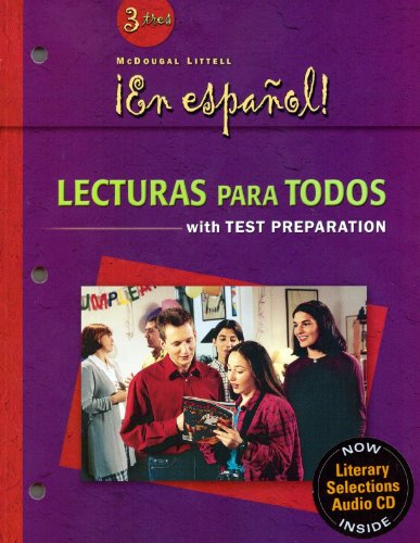 9780618661596: en Espaol!: Lecturas Para Todos Student Edition with Audio CD Level 3 (Spanish Edition)