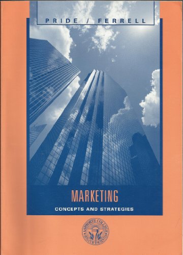 Imagen de archivo de Marketing Concepts and Strategies a la venta por ThriftBooks-Dallas