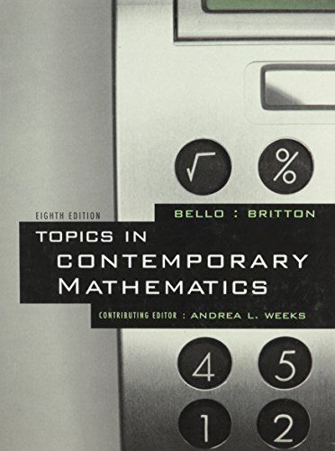 Beispielbild fr Topics in Contemporary Math, Custom Publication zum Verkauf von Books From California