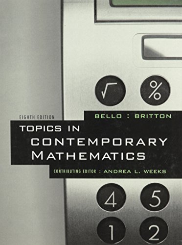 9780618672981: Topics in Contemporary Math, Custom Publication