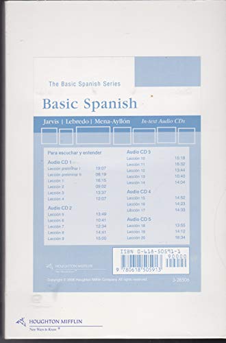 Premium CD-ROM for Jarvis' Basic Spanish (World Languages Program Component) (9780618694747) by Jarvis, Ana