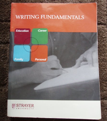 Imagen de archivo de Writing Fundamentals Custom Edition Strayer University a la venta por Better World Books