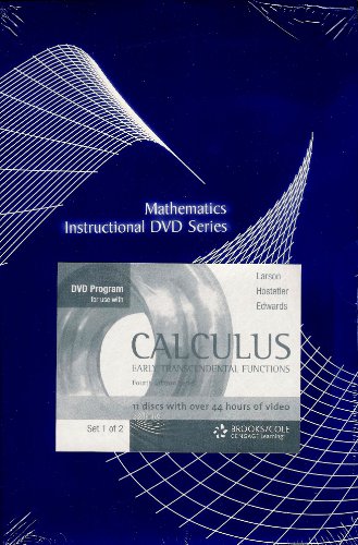 DVD for Larson/Hostetler/Edwardsâ€™ Calculus: Early Transcendental Functions, 4th (9780618707201) by Larson, Ron; Hostetler, Robert P.; Edwards, Bruce H.