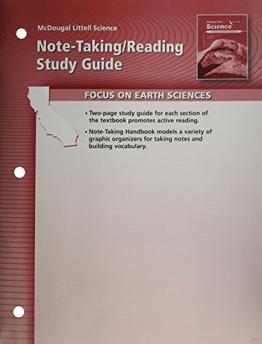 Stock image for Note-Taking / Reading Study Guide, Focus On Earth Sciences ; 9780618708208 ; 0618708200 for sale by APlus Textbooks