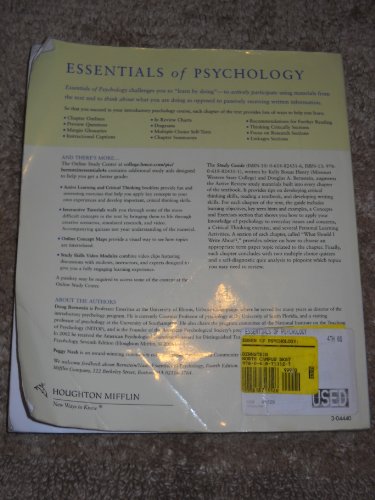 Beispielbild fr Essentials of Psychology zum Verkauf von Wonder Book