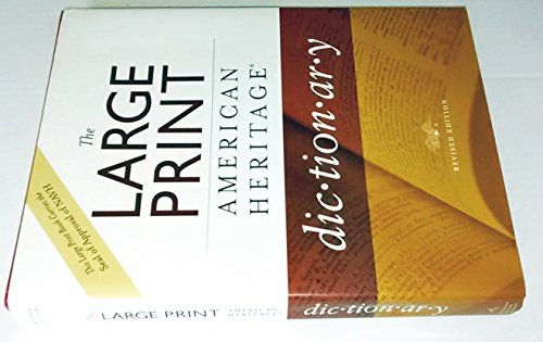 Imagen de archivo de The Large Print American Heritage Dictionary, Revised Edition a la venta por Front Cover Books