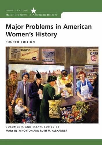 Imagen de archivo de Major Problems in American Women's History : Documents and Essays a la venta por Better World Books: West