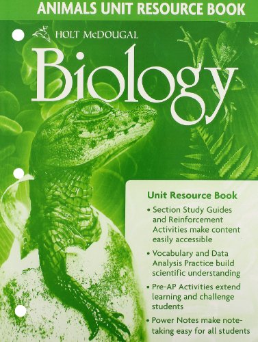 9780618725380: McDougal Littell Biology: Unit Resource Book Animals