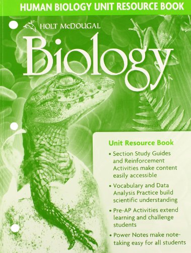 9780618725434: McDougal Littell Biology: Unit Resource Book Human Biology