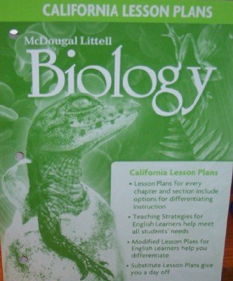 Imagen de archivo de Mcdougal Littell Biology California Lesson Plans, Grades 9-12 a la venta por HPB-Red