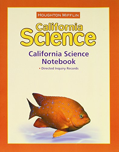 9780618725809: California Science Notebook: Directed Inquiry Records (Houghton Mifflin Science)