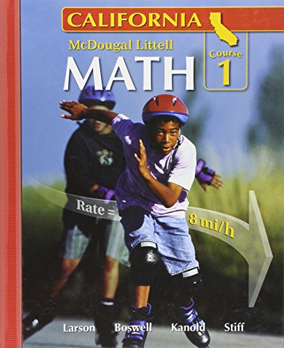 Stock image for MATH Course 1 California Edition for sale by Better World Books: West