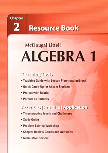 9780618734160: Holt McDougal Larson Algebra 1: Resource Book: Chapter 2 Algebra 1