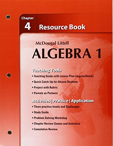 Stock image for Holt McDougal Larson Algebra 1: Resource Book: Chapter 4 for sale by HPB-Red