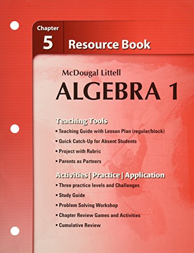Stock image for Holt McDougal Larson Algebra 1: Resource Book: Chapter 5 for sale by ThriftBooks-Atlanta