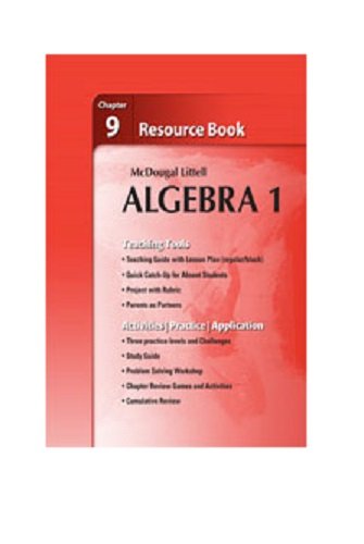 Stock image for Holt McDougal Larson Algebra 1: Resource Book: Chapter 9 for sale by HPB-Red