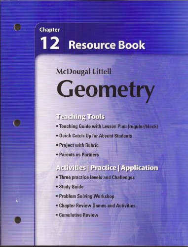 Stock image for Holt McDougal Larson Geometry: Resource Book: Chapter 12 for sale by Georgia Book Company