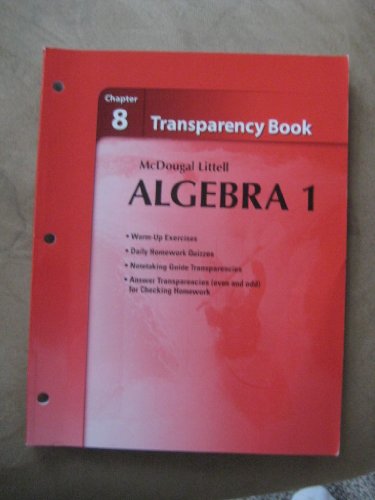 Beispielbild fr Holt McDougal Larson Algebra 1: Transparency Book: Chapter 8 zum Verkauf von BooksRun