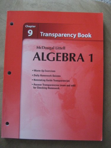 Stock image for Holt McDougal Larson Algebra 1: Transparency Book: Chapter 9 Algebra 1 for sale by Nationwide_Text