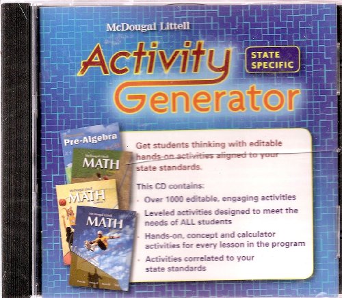 9780618739561: McDougal Littell Pre-Algebra: Activity Generator CD-ROM