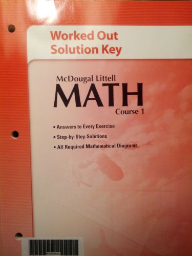 Stock image for McDougal Littell Math Course 1: Worked-Out Solution Key for sale by Wizard Books