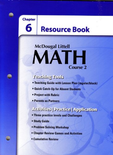 9780618741489: McDougal Littell Math Course 2 Chapter 6 Resource Book
