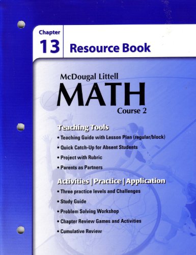 9780618741595: McDougal Littell Math Course 2 Chapter 13 Resource Book