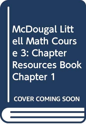 Stock image for Mcdougal Littell Math Course 3: Chapter Resources Book Chapter 1 ; 9780618741601 ; 0618741607 for sale by APlus Textbooks