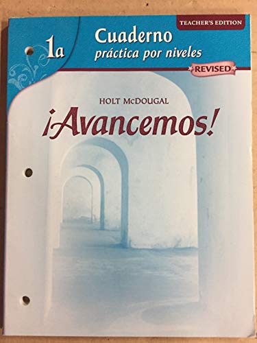 Imagen de archivo de avancemos!: Cuaderno: Practica Por Niveles Workbook Teacher's Edition Level 1a (Spanish Edition) ; 9780618750993 ; 0618750991 a la venta por APlus Textbooks