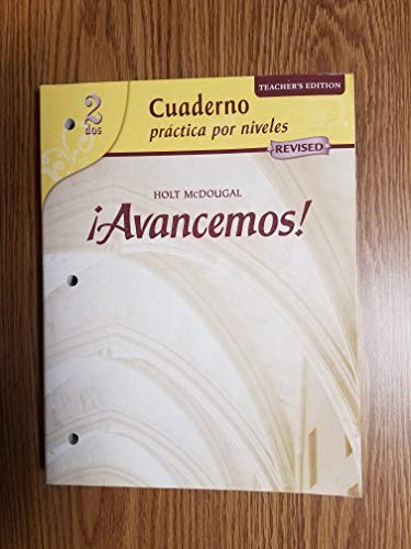 Imagen de archivo de Avancemos!: Cuaderno: Practica por niveles Workbook Teacher's Edition Level 2 (Spanish Edition) a la venta por HPB-Red