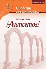 Stock image for ?Avancemos!: Cuaderno para hispanohablantes Workbook Teachers Edition Level 1 (Avancemos!, Level 1) (Spanish Edition) for sale by Goodbookscafe